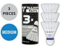 Volant de badminton Tech350, moyen, blanc/bleu