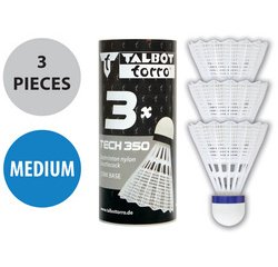 Volant de badminton Tech350, moyen, jaune/bleu