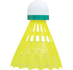 Volant de badminton Tech350, lent, jaune/vert