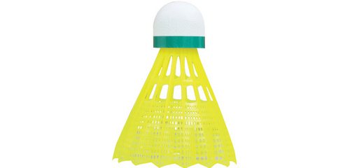 Volant de badminton Tech350, lent, jaune/vert