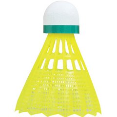 Badminton shuttle Tech 350, traag, geel/groen