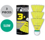 Volant de badminton Tech350, lent, jaune/vert