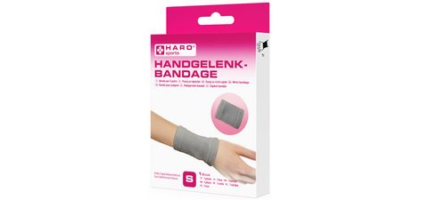 Bandage sportif 'Poignet', taille: S, gris