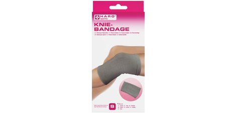 Bandage sportif 'Genou', taille: S, gris