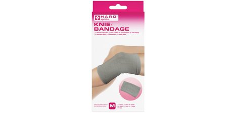 Bandage sportif 'Genou', taille: M, gris