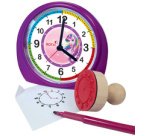 Réveil pour enfants & tampon, kit 'Tyrannosaure'