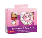 Réveil pour enfants & tampon, kit 'Tyrannosaure'