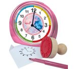 Réveil pour enfants & tampon, kit 'Tyrannosaure'
