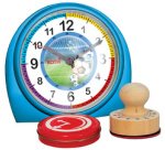 Réveil pour enfants & tampon, kit 'Tyrannosaure'