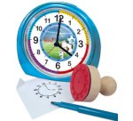 Réveil pour enfants & tampon, kit 'Tyrannosaure'