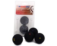 Squash ball, slow, pack of 2, black