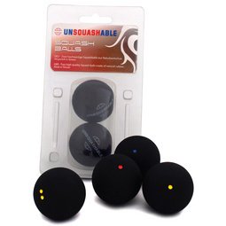 Squash ball, slow, pack of 2, black