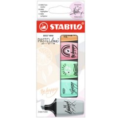 Surligneur BOSS MINI Pastellove 2.0,étui carton de 3