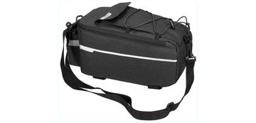 Isolierte Fahrradtasche für Gepäckträger, schwarz