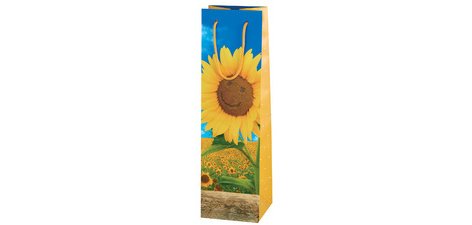 Sac cadeau pour bouteille 'Sunflower Smile'