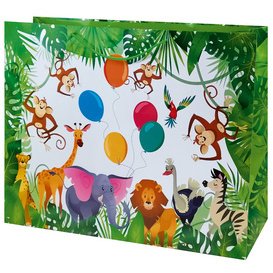 Sac cadeau XXL 'Animaux de la jungle'