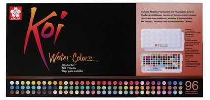 Peinture aquarelle Koi Water Colors Studio, set 96