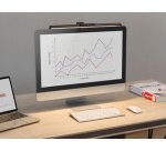 Lampe LED avec pince de fixation et port USB, noir