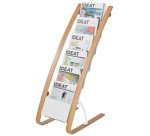 Porte-brochures, 6 compartiments, largeur: 340 mm,blanc