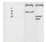 Tableau acrylique planning hebdomadaire, A3,transparent
