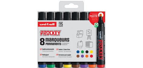 Marqueur permanent PROCKEY PM126/8 PF, set de 8