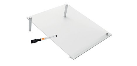 Bloc-notes acrylique Nobo A4 transparent incliné