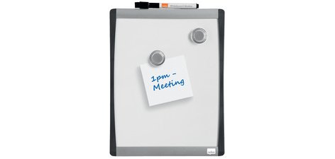 Tableau blanc mural à cadre incurvé, (L)280 x (H)335 mm