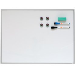 Tableau blanc 585 x 430 mm avec cadre en aluminium