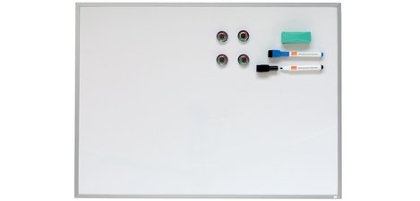 Tableau blanc 585 x 430 mm avec cadre en aluminium