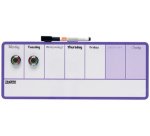 Tableau blanc planning hebdomadaire, (L)360 x (H)140 mm