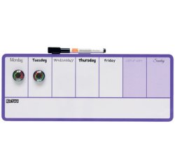 En_planificador semanal nobo magnetico color violeta 140x360 mm