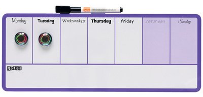 Tableau blanc planning hebdomadaire, (L)360 x (H)140 mm