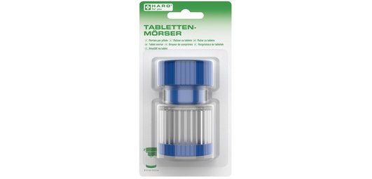 Broyeur de comprimés, bleu/transparent