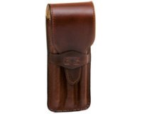 Etui à stylos pour 3 stylos, cuir, marron