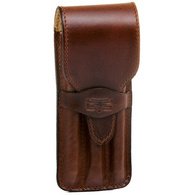 Etui à stylos pour 3 stylos, cuir, marron