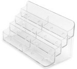 Porte-cartes de visite, 8 compartiments,transparent