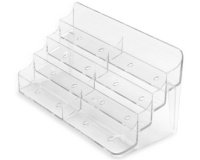 Porte-cartes de visite, 8 compartiments,transparent