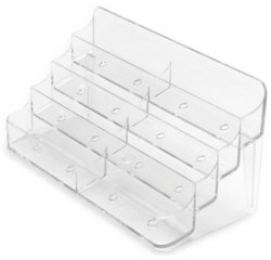 Porte-cartes de visite, 8 compartiments,transparent