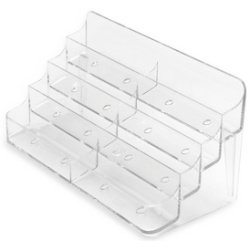 Porte-cartes de visite, 8 compartiments,transparent