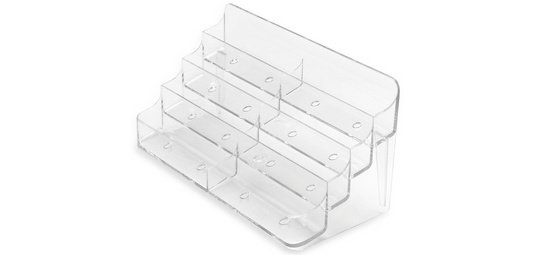 Porte-cartes de visite, 8 compartiments,transparent