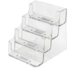 Porte-cartes de visite, 4 compartiments,transparent