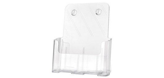 Brochure holder, inclined, A5 portrait, transparent