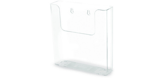 Porte-brochures, dos plat, A5 portrait, transparent