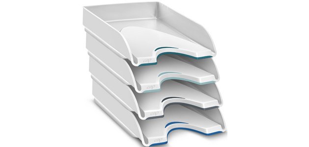 Postbakje CEP Nuance A4-formaat wit - pack van 4 stuks