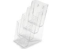 Porte-brochures, 1/3 A4 portrait, 4 compartiments