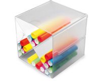 Boîte de rangement Cube, 4 casiers, cristal