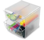 Boîte de rangement Cube, 4 tiroirs, cristal