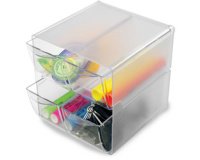Boîte de rangement Cube, 4 tiroirs, cristal