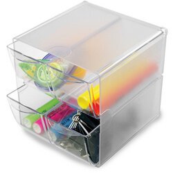 Boîte de rangement Cube, 4 tiroirs, cristal
