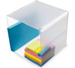 Boîte de rangement Cube, 1 casier, cristal